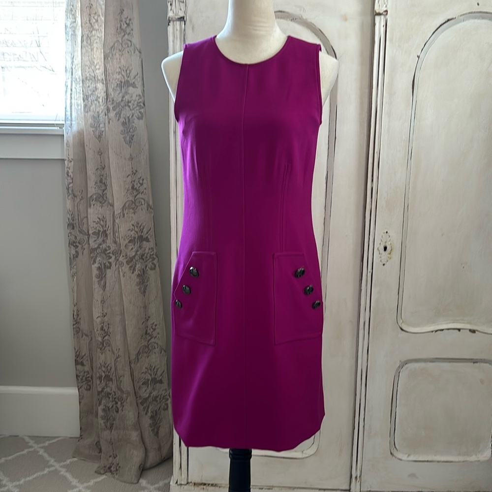 Et Cetera magenta sleeveless dress